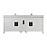 84" Double Vanity in White and Composite Carrara White Stone Countertop