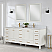 84" Double Vanity in White and Composite Carrara White Stone Countertop