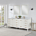 84" Double Vanity in White and Composite Carrara White Stone Countertop