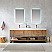 84B" Double Sink Bath Vanity in North American Oak with White Grain Stone Countertop