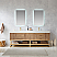 84" Double Sink Bath Vanity in North American Oak with White Grain Stone Countertop
