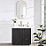 36in. Free-standing Single Bathroom Vanity in Fir Wood Black with Composite top in Lightning White