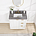36in. Free-standing Single Bathroom Vanity in Fir Wood White with Composite top in Reticulated Grey