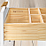 36in. Free-standing Single Bathroom Vanity in Fir Wood White with Composite top in Reticulated Grey