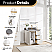 36in. Free-standing Single Bathroom Vanity in Fir Wood White with Composite top in Reticulated Grey