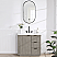 36in. Free-standing Single Bathroom Vanity in Fir Wood Grey with Composite top in Lightning White