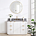 48in. Free-standing Single Bathroom Vanity in Fir Wood White with Composite top in Reticulated Grey