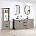 72in. Free-standing Double Bathroom Vanity in Fir Wood Grey with Composite top in Lightning White