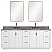 84in. Free-standing Double Bathroom Vanity in Fir Wood White with Composite top in Reticulated Grey