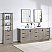 84in. Free-standing Double Bathroom Vanity in Fir Wood Grey with Composite top in Lightning White