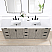 84in. Free-standing Double Bathroom Vanity in Fir Wood Grey with Composite top in Lightning White