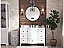 48 in. Bath Vanity Set in White with Italian Carrara White Marble Vanity Top and White Undermount with Black Hardware
