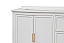 72" Aspen Double Sink Vanity in White Distressed Finish with White Quartz Top with Grey Veining