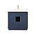 Issac Edwards 36" Single Bathroom Vanity in Royal Blue with Grain White Composite Stone Countertop with Mirror
