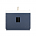 Issac Edwards 48" Single Bathroom Vanity in Royal Blue with Grain White Composite Stone Countertop with Mirror
