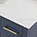 Issac Edwards 48" Single Bathroom Vanity in Royal Blue with Grain White Composite Stone Countertop with Mirror