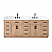 Issac Edwards 84" Double Bathroom Vanity in Light Brown with Grain White Composite Stone Countertop with Mirror