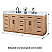 Issac Edwards 84" Double Bathroom Vanity in Light Brown with Grain White Composite Stone Countertop with Mirror