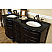 The Bella Collection 62 inch Double Sink Bathroom Vanity Black Granite Counter Top