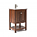 24" Warm Walnut Traditional Bathroom Cabinet with Top & Sink