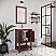 24" Warm Walnut Traditional Bathroom Cabinet with Top & Sink