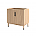 36" Freestanding Bathroom Cabinet with Top & Sink in Sunburst Oak
