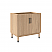 36" Freestanding Bathroom Cabinet with Top & Sink in Sunburst Oak