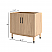 36" Freestanding Bathroom Cabinet with Top & Sink in Sunburst Oak