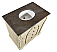 36" Gothic Vanity Blue Stone Top Wash Finish with Matching Linen Cabinet Option