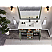 Issac Edward Collection 48" Pewter Green Finish Solid Wood Sink Vanity with Six Color Options
