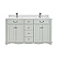 Issac Edward Collection 60" Silver Strand Finish Solid Wood Sink Vanity with Six Color Options