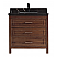 Issac Edward Collection 36" Ebony Sink Vanity Dark Finish with Thick Black Natural Top