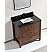 Issac Edward Collection 36" Ebony Sink Vanity Dark Finish with Thick Black Natural Top