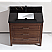 Issac Edward Collection 36" Ebony Sink Vanity Dark Finish with Thick Black Natural Top