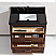 Issac Edward Collection 36" Ebony Sink Vanity Dark Finish with Thick Black Natural Top