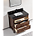 Issac Edward Collection 36" Ebony Sink Vanity Dark Finish with Thick Black Natural Top