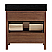Issac Edward Collection 36" Ebony Sink Vanity Dark Finish with Thick Black Natural Top