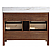  Issac Edward Collection 48" Ebony Sink Vanity Dark Finish with Thick White Natural Top