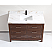  Issac Edward Collection 48" Ebony Sink Vanity Dark Finish with Thick White Natural Top