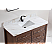  Issac Edward Collection 48" Ebony Sink Vanity Dark Finish with Thick White Natural Top
