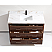  Issac Edward Collection 48" Ebony Sink Vanity Dark Finish with Thick White Natural Top