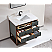 Issac Edward Collection 36" Vanity with Golden Brush Stainless Steel Frame and Pewter Green Finish with 2" Thick White Natural Stone Top