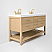 60" Double Bathroom Vanity in Oak Finish with White quartz Vanity Top and White Undermount Basin