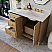 48 in. Off Centered Right Basin Vanity in Oak Finish with White Quartz Vanity top