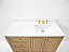 48 in. Off Centered Right Basin Vanity in Oak Finish with White Quartz Vanity top