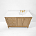 48 in. Off Centered Right Basin Vanity in Oak Finish with White Quartz Vanity top