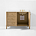 48 in. Off Centered Right Basin Vanity in Oak Finish with White Quartz Vanity top