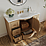 42 in. Bath Vanity in Oak with White Quartz Vanity Top and White Undermount Basin