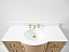 42 in. Bath Vanity in Oak with White Quartz Vanity Top and White Undermount Basin
