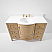 42 in. Bath Vanity in Oak with White Quartz Vanity Top and White Undermount Basin